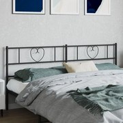 vidaXL Tăblie de pat metalică, negru, 193 cm