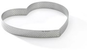 Inel perforat pentru tort Heart De Buyer 3099.52 18 cm, oțel inoxidabil