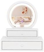 Oglindă de machiaj de masă cu 2 sertare