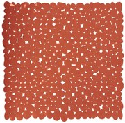 Spirella Suport antiderapant pentru duș GALETS, teracotă, 53 x 53 cm