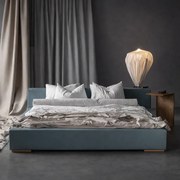 Pat dormitor Kubo gri, 140A 200 160A 200 180A 200