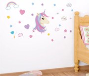 Sticker perete Unicorn si Curcubeu