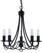 Candelabru traditional stil clasic Maypole negru 5L 6345-5BK SRT