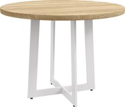HOMCOM Masă rotundă pentru 4 persoane, masă de bucătărie modernă
