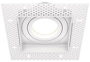 Spot incastrabil directionabil design tehnic Atom alb 13x13cm