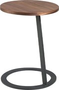Masuta laterala moderna design LUX Wood and Black, 38cm