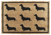 Covoraș de intrare din fibre de nucă de cocos 40x60 cm Dachshund – Artsy Doormats