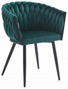 Scaun Dining Tip Fololiu Mira Catifea Verde