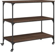 vidaXL Cărucior de bucătărie, stejar maro 102x50x95 cm lemn prelucrat