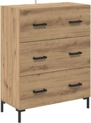vidaXL Bufet cu sertar Stejar Artizanal 69,5 x 34 x 90 cm
