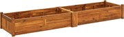 vidaXL Strat înălțat de grădină, 200x50x25 cm, lemn de acacia