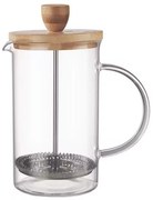 French press din Sticla Termorezistenta, Bambus si Inox, 1000 ml