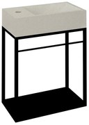 Etajeră fără lavoar neagră suspendată din metal 39,5x45 cm Crest – Sapho