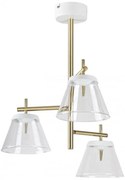 Lustra LED cu 3 brate din metal finisaj bronz si alb AVIANA 5031 RX
