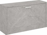 vidaXL Bancheta pantofar, gri beton, 80x24x45 cm, lemn compozit