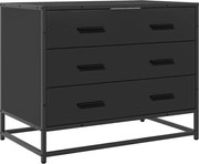 vidaXL Dulap cu sertare, negru, 70x41x56 cm, lemn compozit