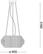 Lustră de cristal pe cablu Ideal Lux PASHA 6xE14/40W/230V d. 40 cm auriu
