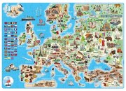 Popular Puzzle Harta Europei, 160 piese
