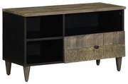 vidaXL Dulap TV, negru, 80x33x46 cm, lemn masiv de mango
