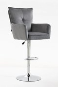 HR250W Scaun Catifea Grafit Bază Cromata