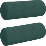 vidaXL Perne Bolster 2 pcs Verde închis Ø 25 x 70 cm