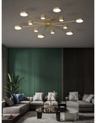 Lustra LED cu Telecomanda, GOLD, Elit's, lumina/rece/calda/neutra intensitate reglabila, 120W