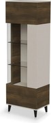 Vitrina RANDOM, nuc/casmir/negru, PAL furniruit/polipropilena, 60x40x1