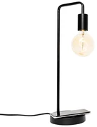 Lampă de masă modernă neagră cu încărcare wireless - Facil
