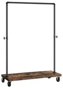 Cuier de podea mobil LINEA, maro/negru