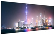 Tabloul Shangai nocturn (120x50 cm)