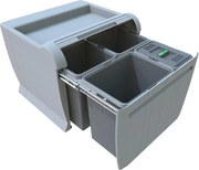 Coș de gunoi din plastic pentru deșeuri sortate/încorporat 18 + 12 + 12 + 8 l City - Elletipi