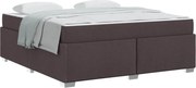 vidaXL Cadru de pat cu saltea Maro închis 180 x 200 cm țesătură