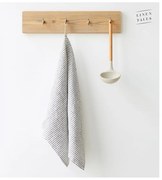 Prosop de vase din in 45x65 cm Thin Black Stripes – Linen Tales