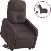 vidaXL Fotoliu electric rabatabil cu ridicare, maro închis, textil
