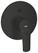 Baterie cada-dus incastrata Grohe Eurosmart negru mat fara corp ingropat