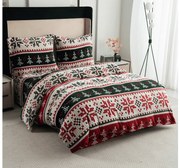 Lenjerie cocolino FROSTED CHRISTMAS colorate Dimensiune lenjerie de pat: 2 buc 70 x 90 cm | 200 x 220 cm