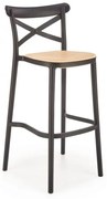 Scaun Bar H111 Negru/Maro