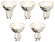 Set de 5 becuri LED GU10 reglabile 8W 660lm 3000K