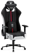 Scaun Gaming Diablo X-Player 2.0 Din Material King Size: Alb-Negru