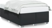 vidaXL Cadru de pat fără saltea Negru piele artificială