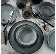 Set de veselă, 18 piese, porțelan, albastru