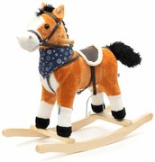 Cal balansoar cu melodie si esarfa Baby Mix Fulger, 72x 55 cm