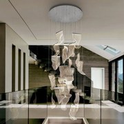 Lustra LED casa scarii design ultra-moderna Velos crom