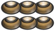 Set de 6 spoturi moderne îngropate negre - Dept