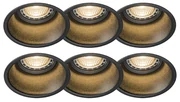 Set de 6 spoturi moderne îngropate negre - Dept