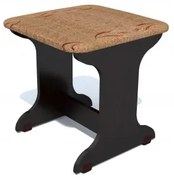 Taburet patrat tapitat wenge