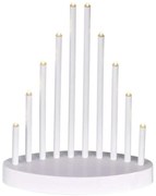 Sfeșnic LED de Crăciun 10xLED/3xAA alb