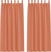 vidaXL Perdele Opaque cu Inel 2 pcs Terracota 225 x 140 cm Poliester