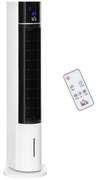 HOMCOM Ventilator Coloană cu 3 Moduri Răcire, 3 Viteze, Telecomandă, 60W, Design Elegant, Alb | Aosom Romania
