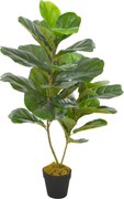 vidaXL Plantă artificială ficus cu ghiveci, verde, 90 cm